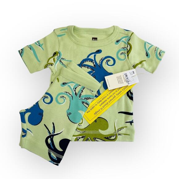 Tea Collection Other - Tea Collection NWT “Octopus Party” 2-Piece Pajama Set. 3-6 Months.